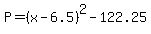 P=%28x-6.5%29%5E2-122.25