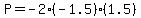 P=+-2%28-1.5%29%281.5%29
