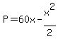 P=+60x-x%5E2%2F2