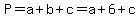 P=+a%2Bb%2Bc+=+a%2B6%2Bc