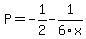 P=-1%2F2-1%2F6x