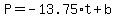 P=-13.75%2At%2Bb