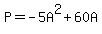 P=-5A%5E2%2B60A