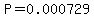P=0.000729
