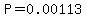 P=0.00113