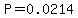 P=0.0214
