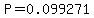 P=0.099271
