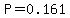 P=0.161