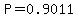 P=0.9011