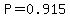 P=0.915
