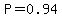 P=0.94