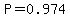 P=0.974