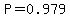 P=0.979
