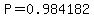 P=0.984182