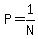 P=1%2FN