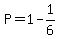 P=1-1%2F6