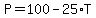 P=100-25%2AT