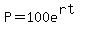P=100e%5E%28rt%29