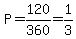 P=120%2F360=1%2F3