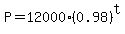 P=12000%280.98%29%5Et