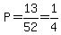 P=13%2F52=1%2F4