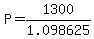 P=1300%2F1.098625