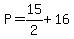 P=15%2F2%2B16