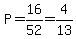 P=16%2F52=4%2F13