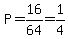 P=16%2F64=1%2F4