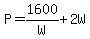 P=1600%2FW%2B2W