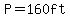 P=160ft