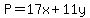 P=17x%2B11y