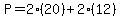 P=2%2820%29%2B2%2812%29