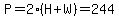 P=2%28H%2BW%29=244