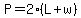 P=2%28L%2Bw%29