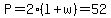 P=2%28l%2Bw%29=52