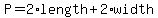 P=2%2Alength%2B2%2Awidth