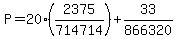 P=20%282375%2F714714%29%2B33%2F866320