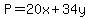 P=20x%2B34y