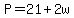P=21%2B2w