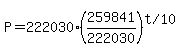 P=222030%2A%28259841%2F222030%29%5E%22t%2F10%22