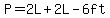 P=2L%2B2L-6ft