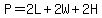 P=2L%2B2W%2B2H