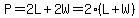 P=2L%2B2W=2%28L%2BW%29