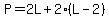 P=2L+%2B+2%28L-2%29