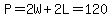 P=2W%2B2L=120