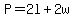 P=2l%2B2w