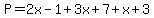 P=2x-1%2B3x%2B7%2Bx%2B3