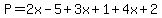 P=2x-5%2B3x%2B1%2B4x%2B2