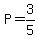 P=3%2F5